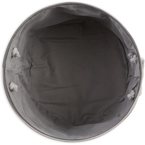 Pet Storage Collection Striped Paw Patch Bin, Small Round, Grayz, Medium Breeds - Picture 3 of 7